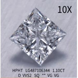 1.1 Ct Princess Cut Lab Grown Diamond Jewelry D VVS2 HPHT Lab Grown Diamond