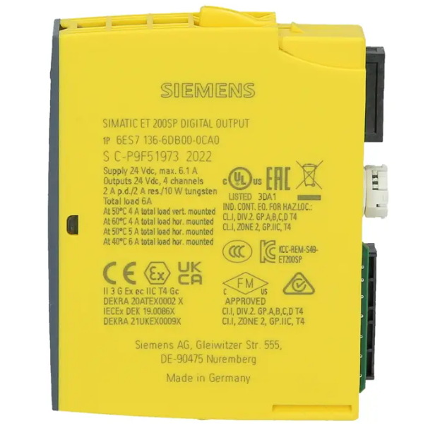 Siemens 6ES7136-6DB00-0CA0 Fail-Safe Digital Output Module for ET 200SP