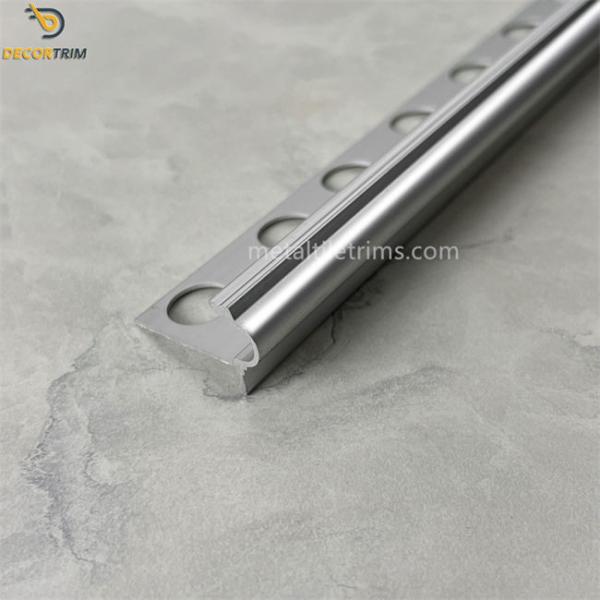 Tile Edge Metal Stair Nosing Tile Trim Bright Light Silver 12mm