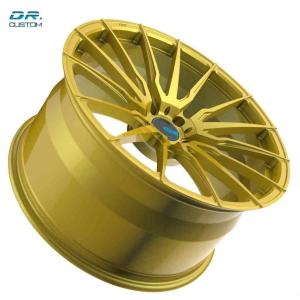 22in One Piece Forged Wheels Custom Cap Bronze Gold Paint