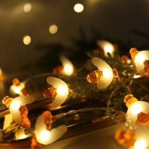 LED Honeybee Fairy String Lights Waterproof Battery Operated with Remote Control