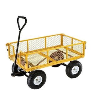 China Portable Garden Utility Trolley Cart with Removable Sides and Heavy Duty Construction on sale