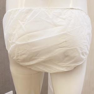 China Hygiene Protective Disposable White PP Non Woven Underpants With Double Crotch on sale