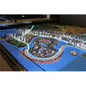 Large Scale Miniature City Model For Urban Planning Wooden Plate Base