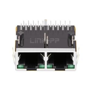 LPJG28851AFNL 10/100/1000 Base-T Tab Up Green/Green LED 1x2 Port RJ45 Integrated