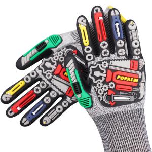 13 Gauge 4X43CP Nitrile Sandy Touchscreen Gloves With TPR Impact Protection