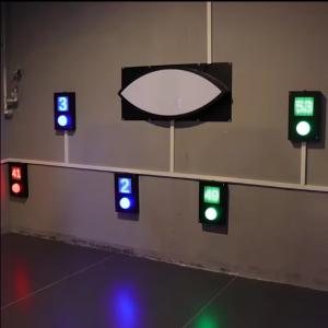 Wall Interactive Hide Push Button Counting Number Led Light Activate Game Evil