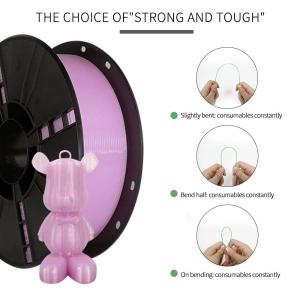 PLA Toughness Enhanced Transparent Violet 3D Printer Filament Printing