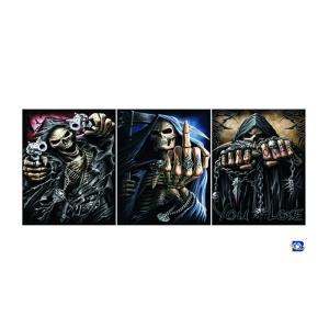Flip Lenticular 3D Posters With Skull Designs / Lenticular Photo Printing
