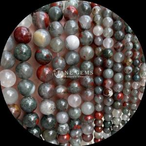 Gemstone Cut Round Gems Bead Zebra Jasper Mahagony Obsidian Various Types