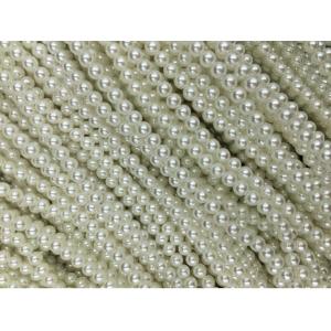 China DIY Handmade Whtie Color 3mm -20mm Round Plastic Pearls Bead Strand on sale