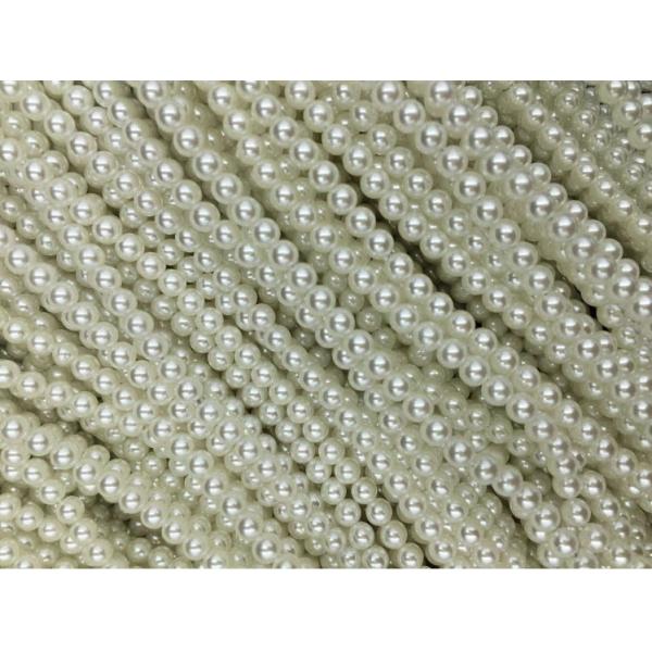 Quality DIY Handmade Whtie Color 3mm -20mm Round Plastic Pearls Bead Strand wholesale