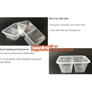 Disposable Plastic 4 Compartment Food Thermal Lunch Container Box,Plastic