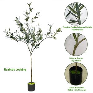 195cm Artificial Olive Tree Light Decoration Restarant Bonsai Evergreen Fabric