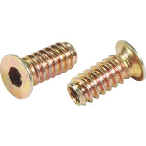 Carbon Steel Flat Head M8 Insert Nut , 5mm Threaded Insert Fine Thread Iron