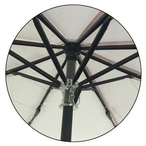 Windproof 3 Folds Pongee Manual Open Umbrella With Custom Printing