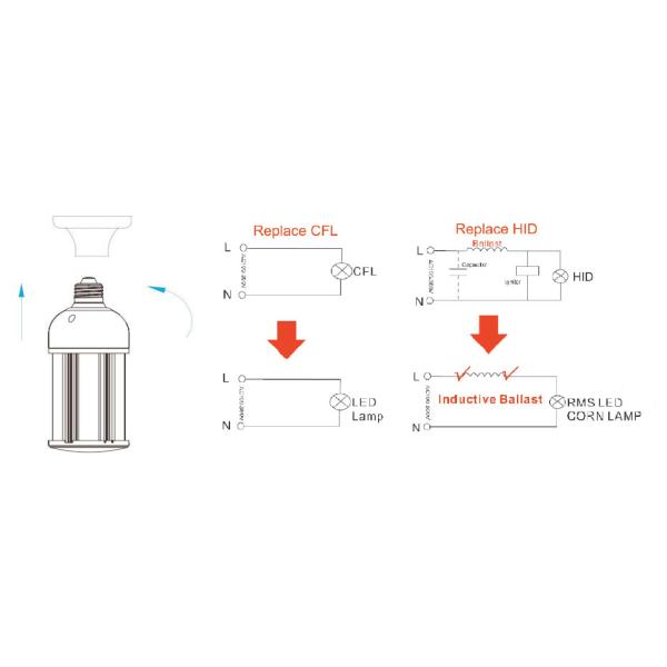 Warm / Nature / Cool White 3960lm 45W E26 Corn Led Light Bulbs Replaces 150w MH/HID Lamp
