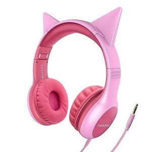 Cheap  				Wired Foldable Cat Ear Headphones (hearing protection lever-shaped, LED light, 3.5mm audio jack, suitable for children) 	         for sale