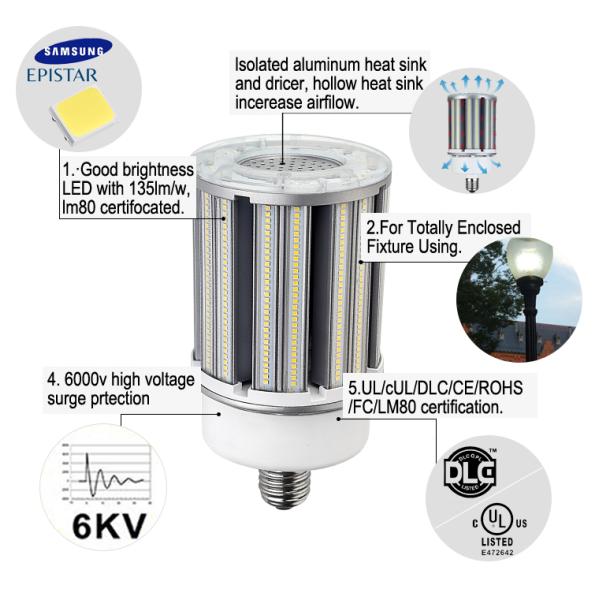 High Powerful SMD2835 SamSung Cob Led Light Bulbs 120w with Cover Replacing 400W CFL