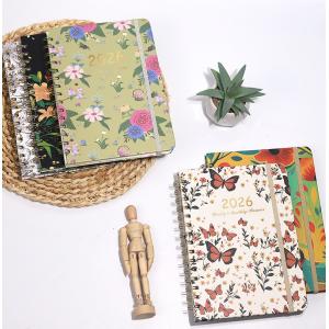 Lined Ruling Spiral Hardcover Notebook with 100 Pages and Embossed Design