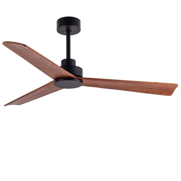 3 Wooden Blades 52 Inch Fan Brown Wood Ceiling Fan No Light