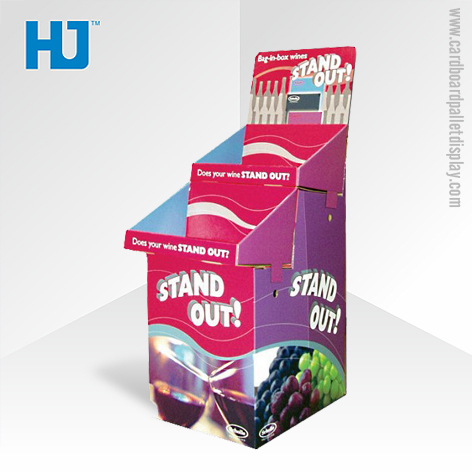 Foldable Eye Catching Strong Cardboard Display Stands For Baby Paper Diaper