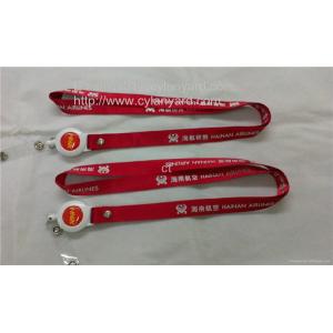 Id badge neckstrap with epoxy dome retractable pull reel,