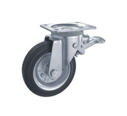 Cheap Rubber Garbage Container Caster with Brake for sale