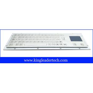Vandalproof Panel Mount Kiosk Keyboard With Flush / Flat Keys And Touchpad