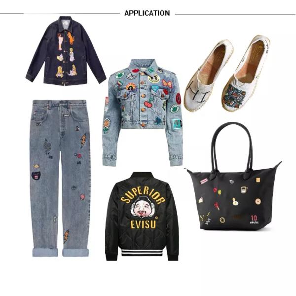 Customized Sew on Chenille Embroidered Sports Letter Patches For Garment