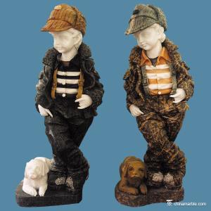 China China marble Stone Carving Sculpture Children Statue SCD-02 Sculpture on sale