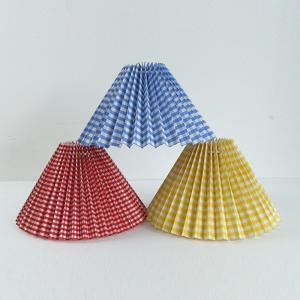 3 Way Gimbal Yellow Pleated Lampshade