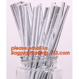 biodegradable gold stamping paper straw,colour disposable wholesale drinking