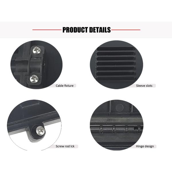 FRB-6A Fiber Optic Splicing Box 12 Cores 1in 1out Splice Closure Black IP65 Wall Mounted