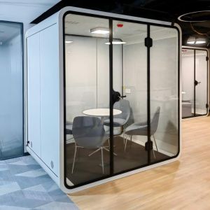 Modular Indoor Office Pod 4 Seat Prefab Home Office Pod Customized
