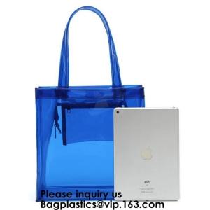 Beach Bag Clear PVC Bag Tote With Inner Pocket And Zipper Closure,PVC Bag Beach