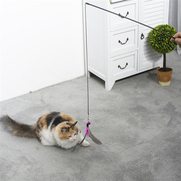 Quality Custom Bulk Wand Teaser Interactive Cat Toys For Indoor Cats Playing wholesale