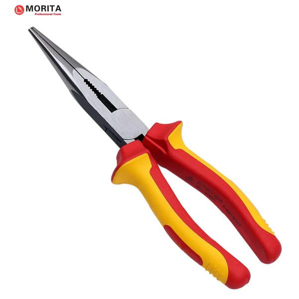 Quality Insulated hand tools High Hardness  Snipe Nose Pliers VDE 6" 8" wholesale