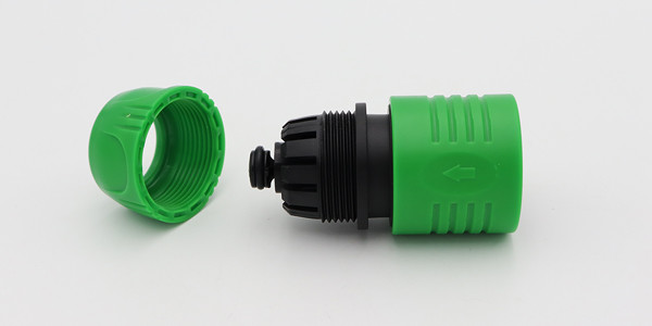 PP Plastic Garden Hose Connectors With Water Stop Pin Rubber Sealing