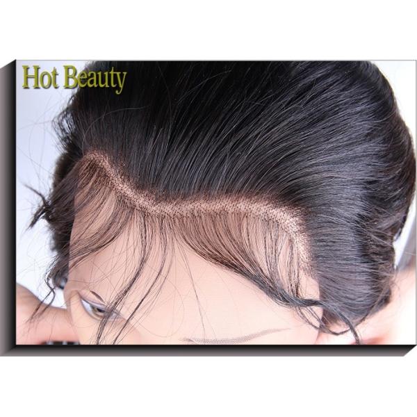Quality Top Closure Ear to Ear  Swiss Lace Frontal Body Wave , Natural Black Color wholesale