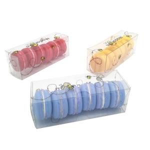 0.3mm PET Glossy Lamination 6 Pack Macaron Box With Bee Printing