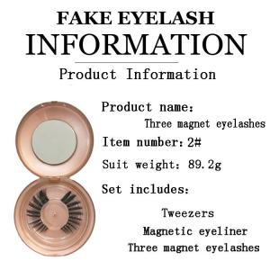 Reusable 3D 15mm Natural Looking Magnetic Eyeliner Lashes No Glue