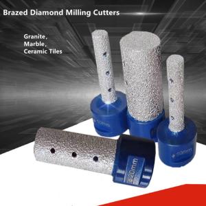 Stone Carving Brazed Diamond Tools , Edge Grinding Diamond Milling Cutters