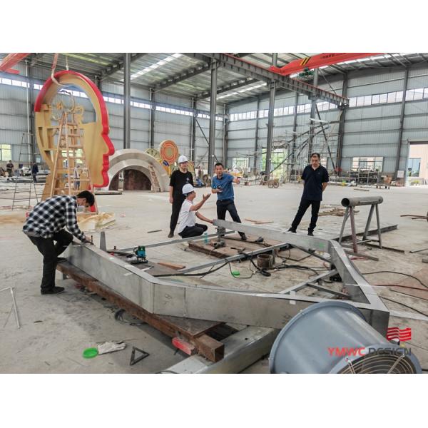 Die Casting Technique Stainless Steel Outdoor Sculpture Pavilion for Chinese Style Art