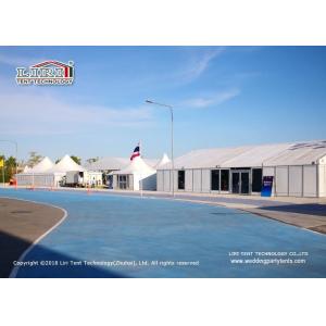 20m Span Width Outdoor Event Tents With PVC Sides Hard Walls For Catering