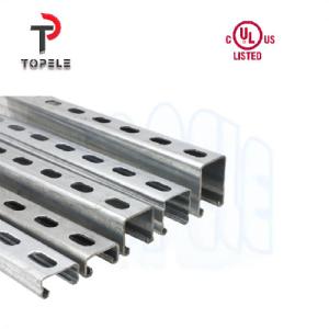 Hot DIP Galvanized Plain / Slotted Strut Channel Unistrut 41X41X2.5mm
