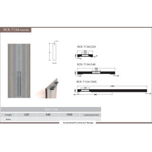 RCR 713 Custom Size Furniture Kitchen Aluminum Cabinet Handles