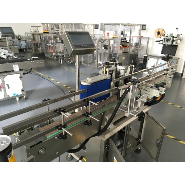 Red Wine Glass Bottle Sticker Machine , Tomato Paste Labeling Equipment