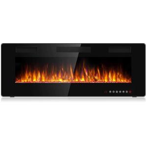 Cheap Wall Mounted Electric Fireplace 12 Flame Color Options and Remote Control Included for sale