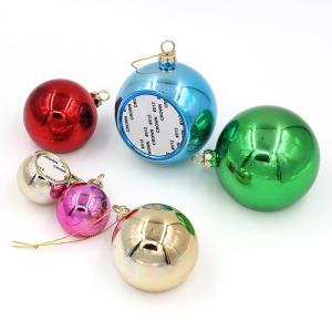 Cheap Christmas Tree Hanging Ball Custom Plastic Sublimation Christmas Balls Ornaments for sale